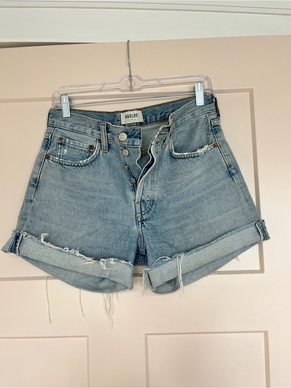 Relaxed AGOLDE Parker Long Cuffed Jean Shorts